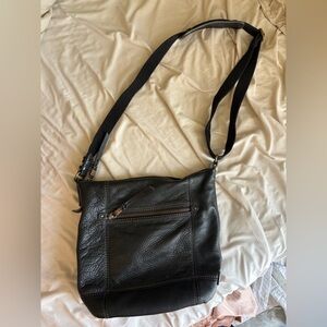 The Sak Black Leather Crossbody Bag